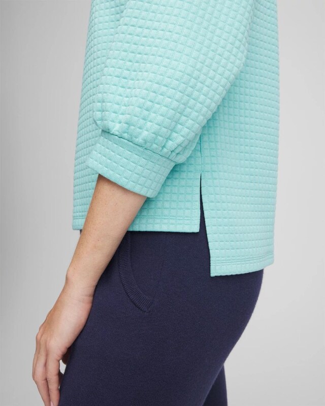 Zenergy Jacquard Bubble-Sleeve Top - image 4